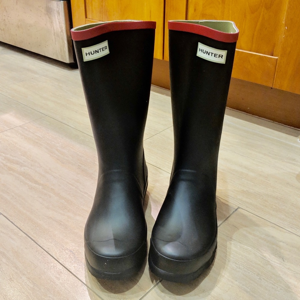 Hunter Argyll Short Black Boots